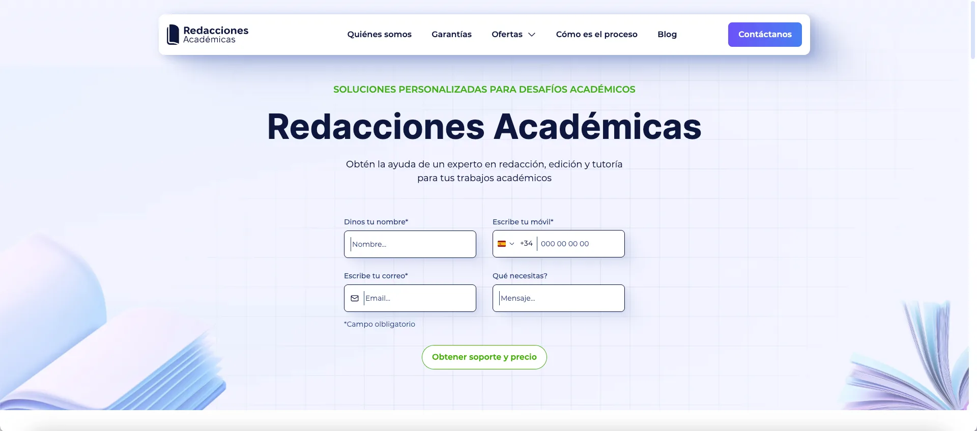Redacciones Académicas | Сайт під заявки для академічного наставництва