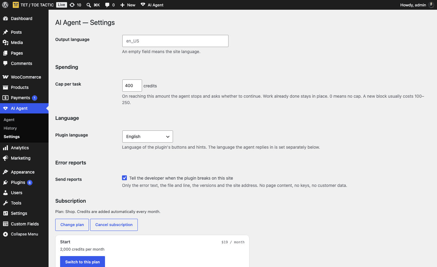 LiveEdit AI Agent — экран 4